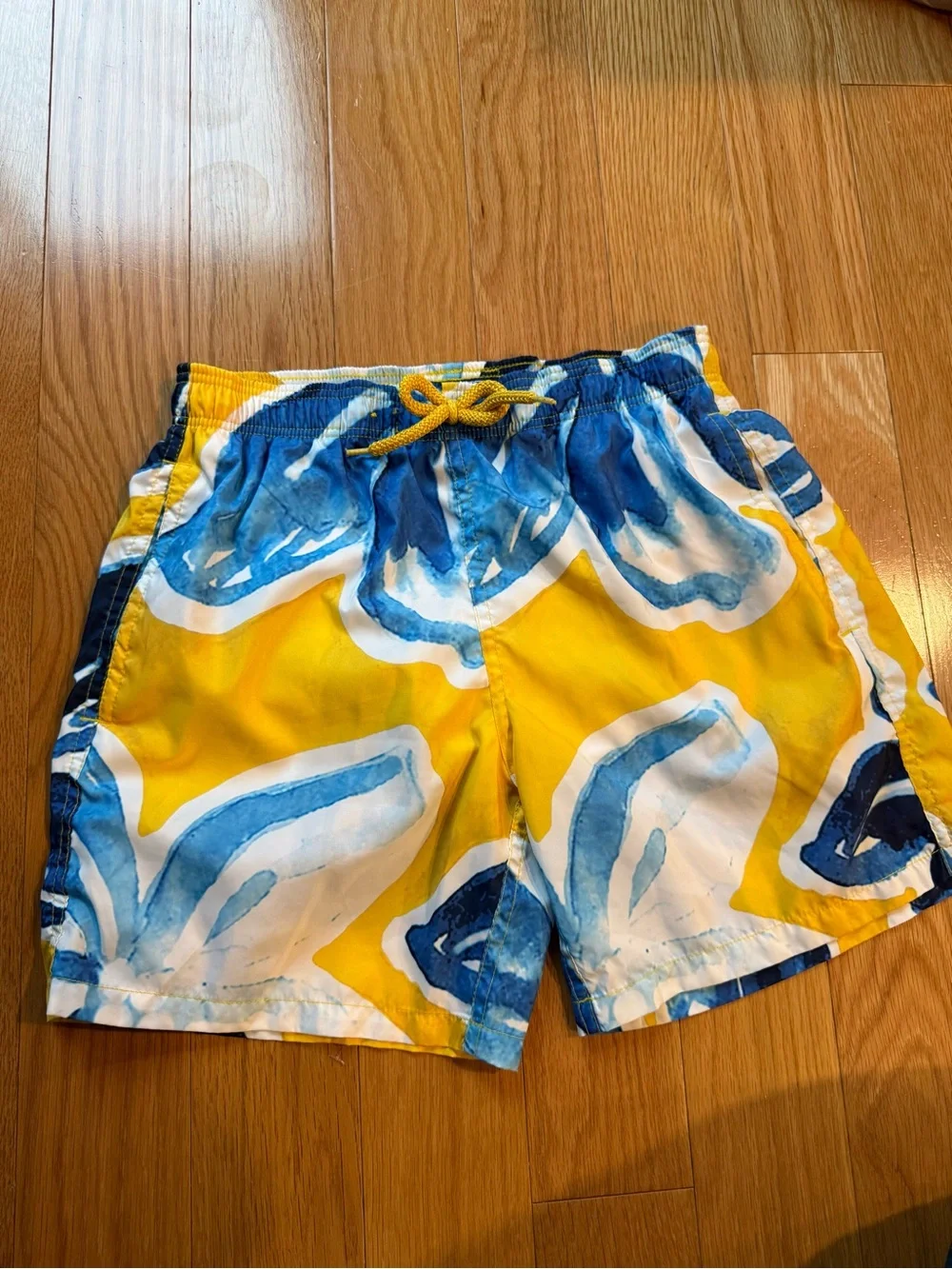 Vilebrequin Yellow and Blue Tropical Floral Swim Shorts